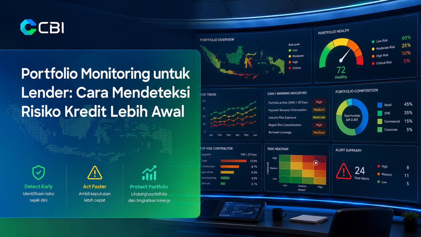 Portfolio monitoring untuk lender dan early warning risiko kredit