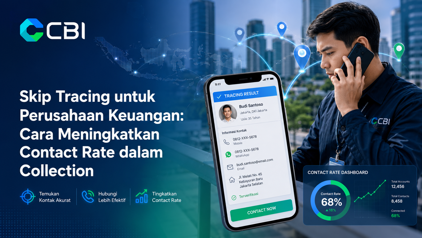 Skip tracing untuk perusahaan keuangan dan collection team